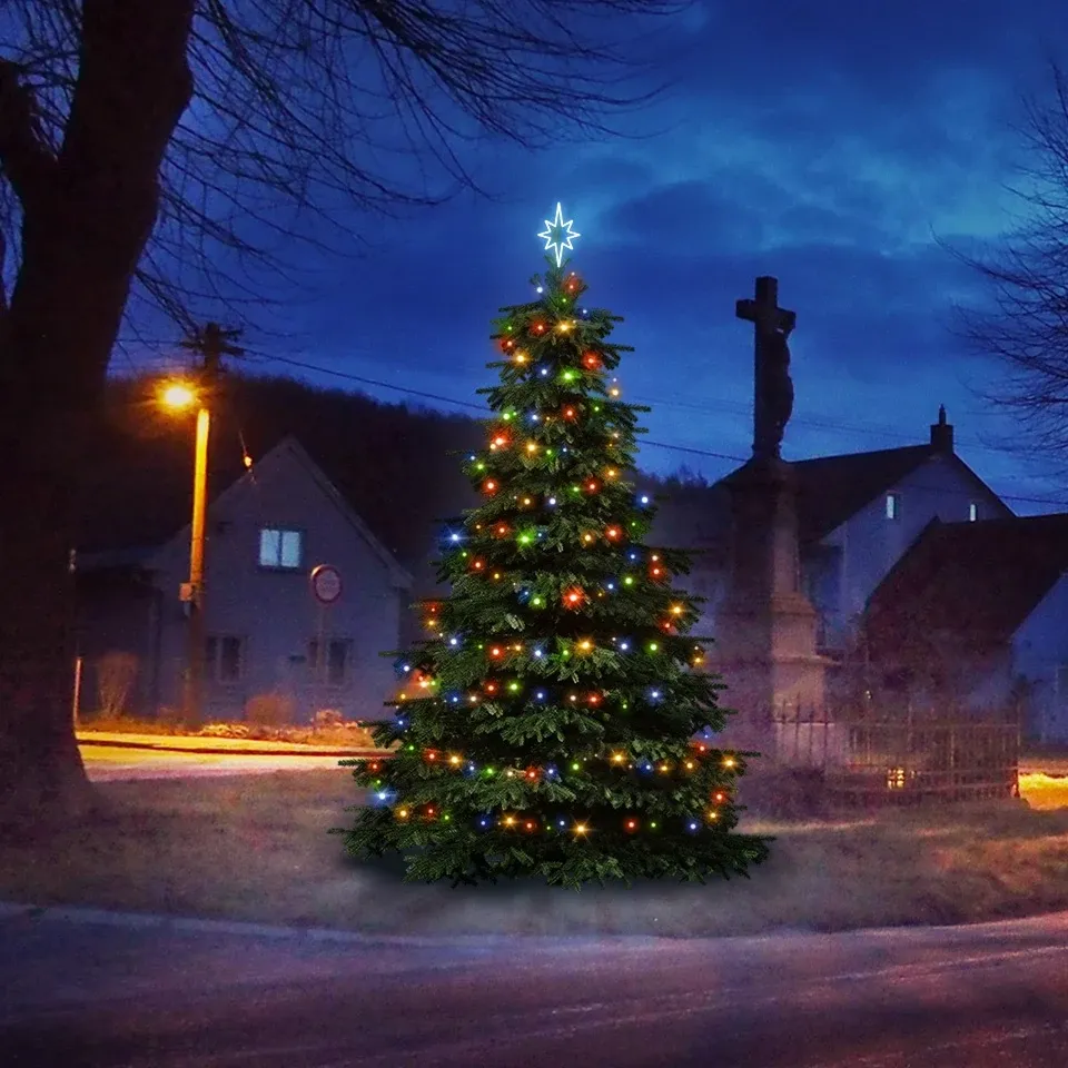 Sada LED svetiel pre vianočné stromčeky vysoké 3-5 m, farebné